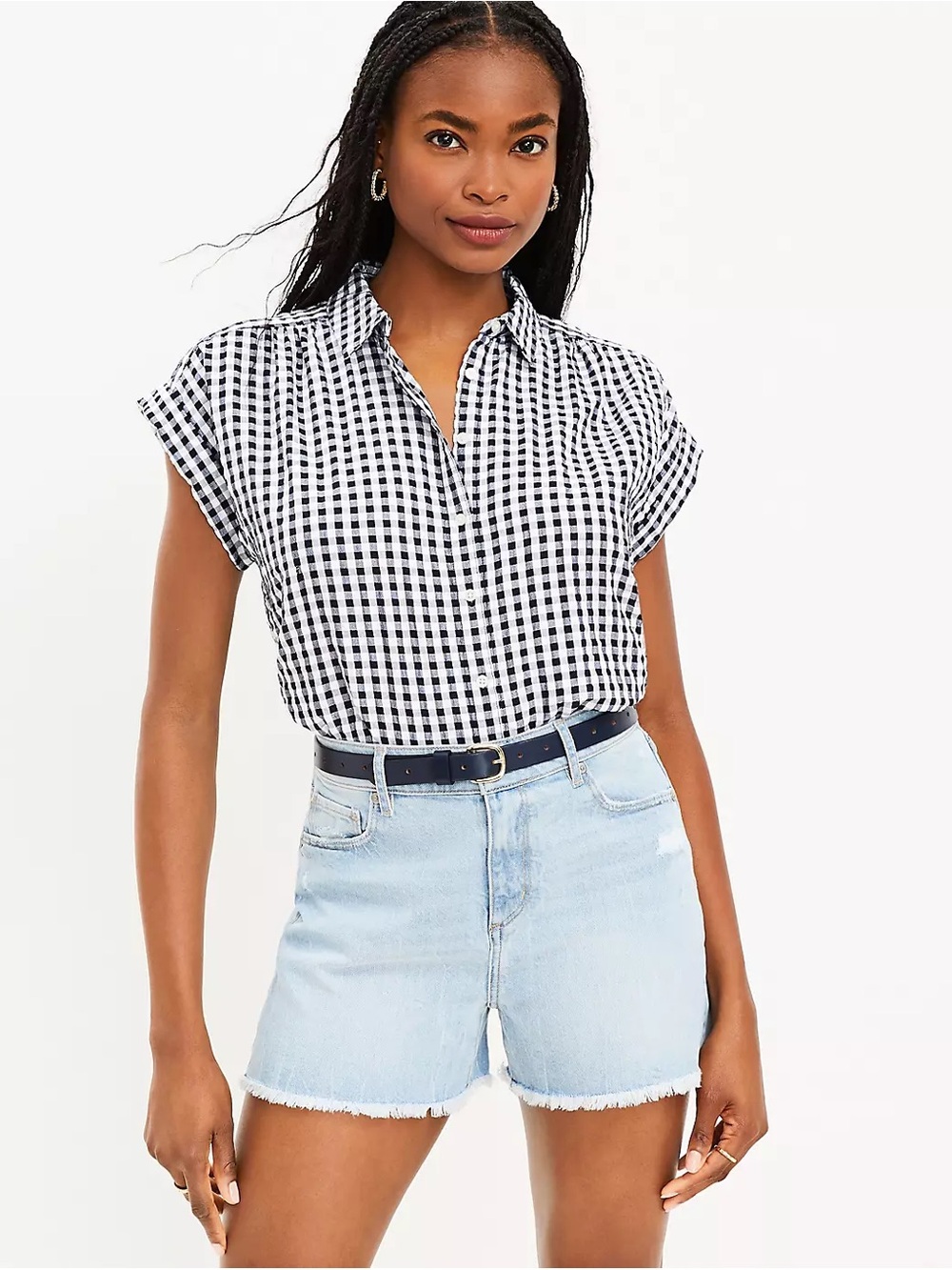 Loft Fresh Cut High Rise Denim Shorts